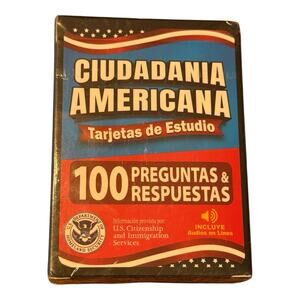 US Citizenship Flash Cards 2025 : Study Guide: Ciudadania Americana Spanish and